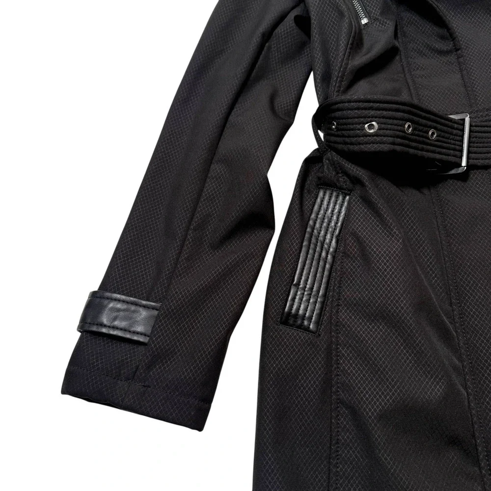 Michael Kors Woman's XS Trench Coat Belted‎ Jacket Removable Hood